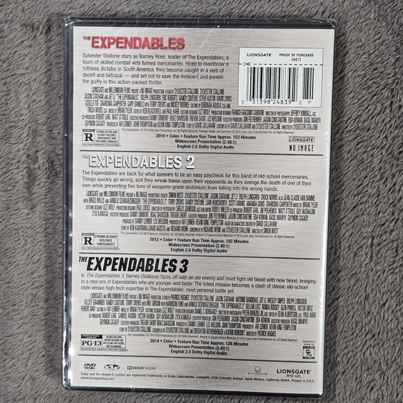 Expendables Expendables 2 Expendables 3 - DVD - Triple Feature NEW - Picture 2 of 3